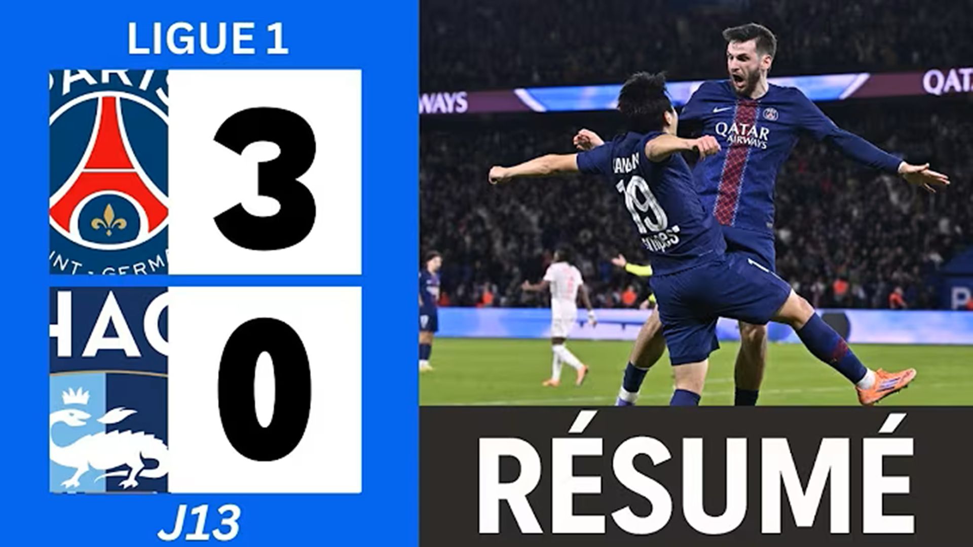 巴黎圣日耳曼胜波尔多，继续领跑积分榜