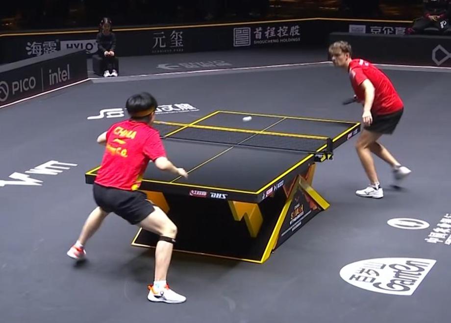 韩国乒乓球队力克波兰乒乓球队，王皓统治全场